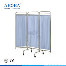 AG-SC002 Super cheap foldable patient examination room hospital bed screen on wheels